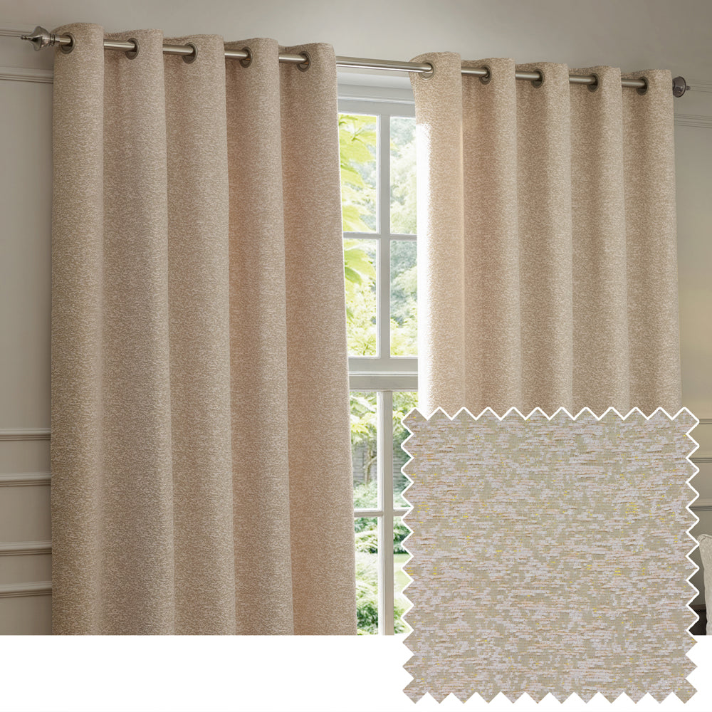 Galaxy Chenille Room Darkening Eyelet Curtains