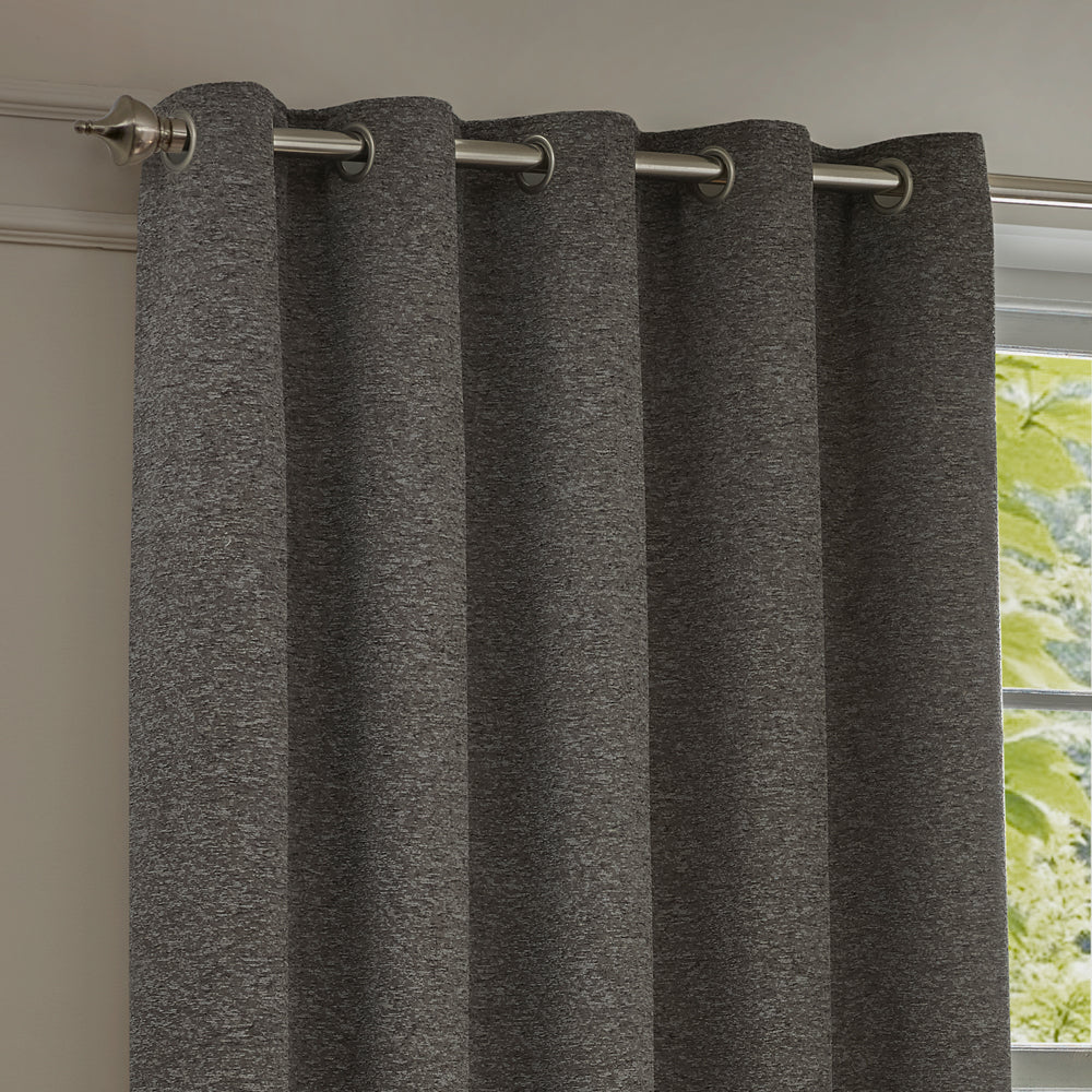 Galaxy Chenille Room Darkening Eyelet Curtains
