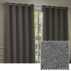 Galaxy Chenille Room Darkening Eyelet Curtains
