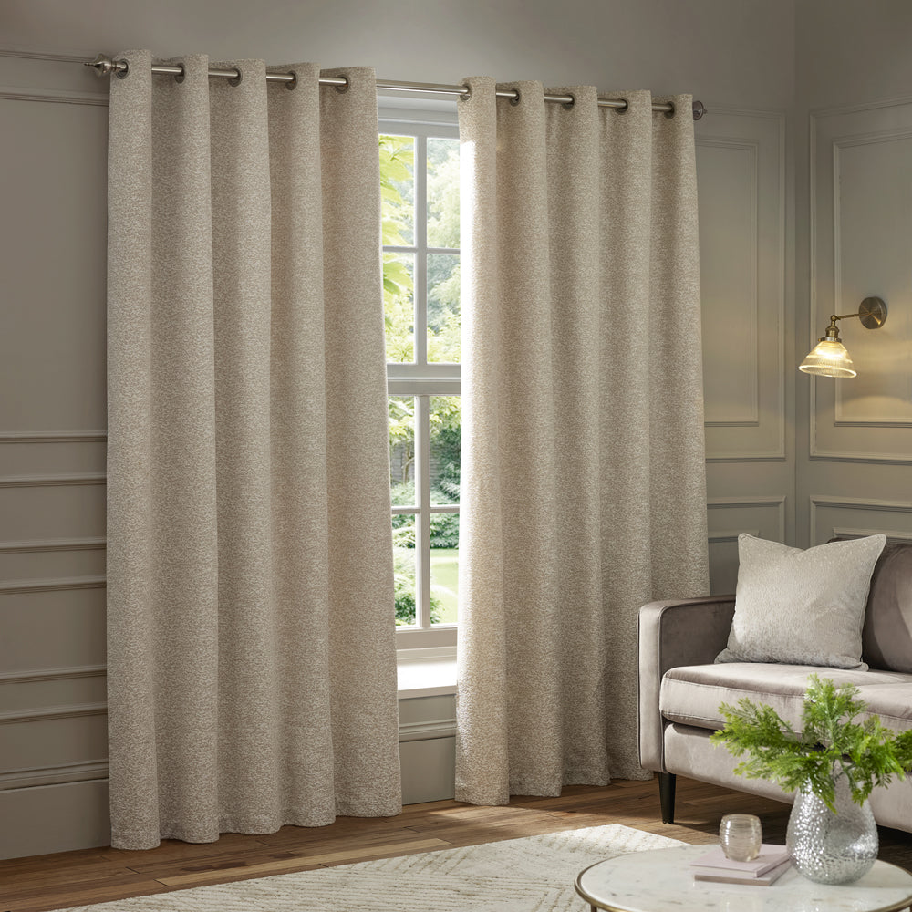 Galaxy Chenille Room Darkening Eyelet Curtains