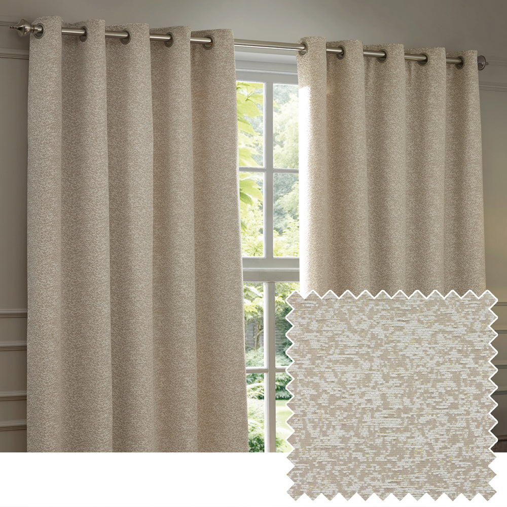 Galaxy Chenille Room Darkening Eyelet Curtains