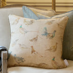 Game Birds Printed Piped Cushion