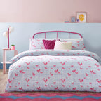 Gingham Bows Printed Duvet Cover Set