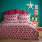 Glass Hearts Printed Duvet Cover Set