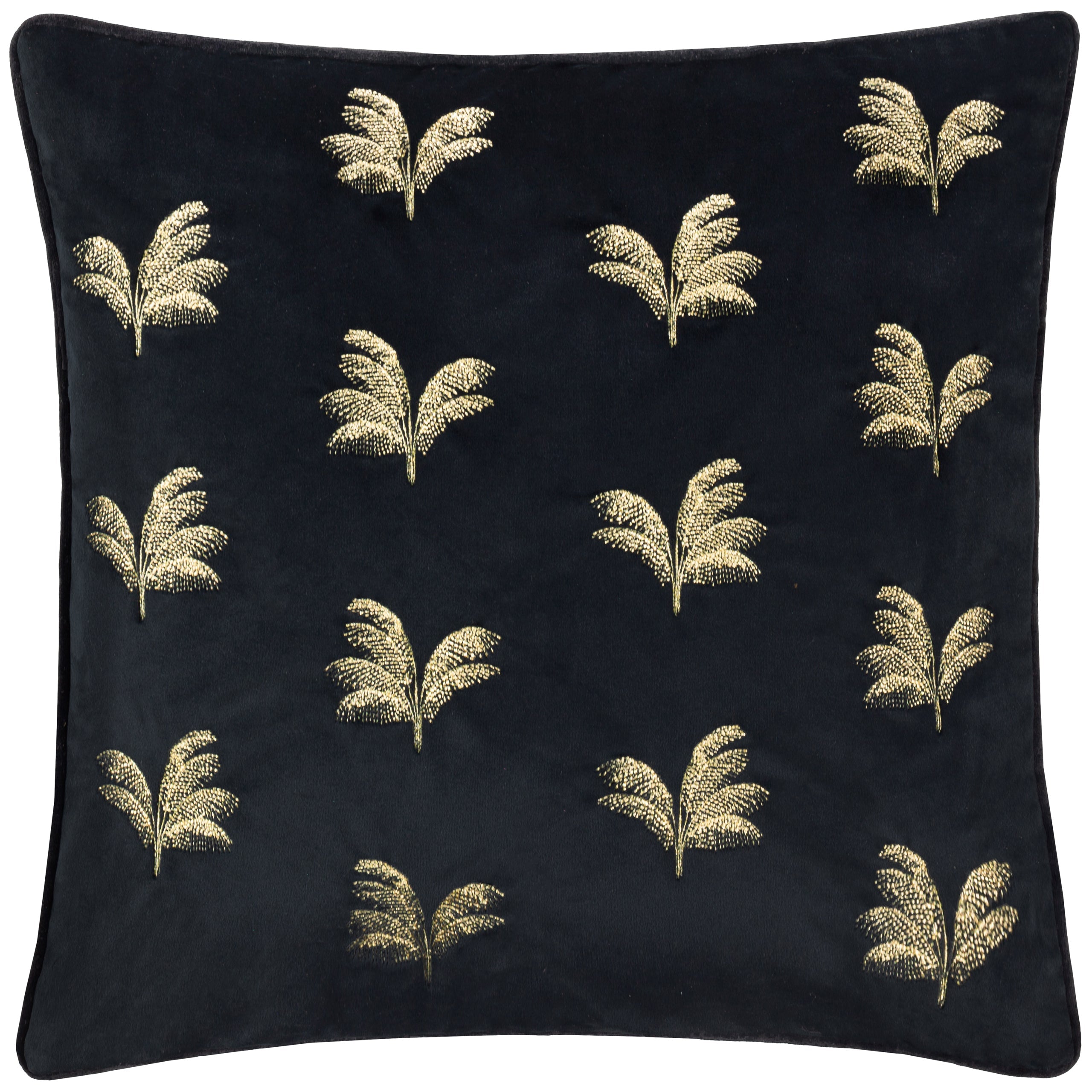 Guilded Palms Embroidered Cushion