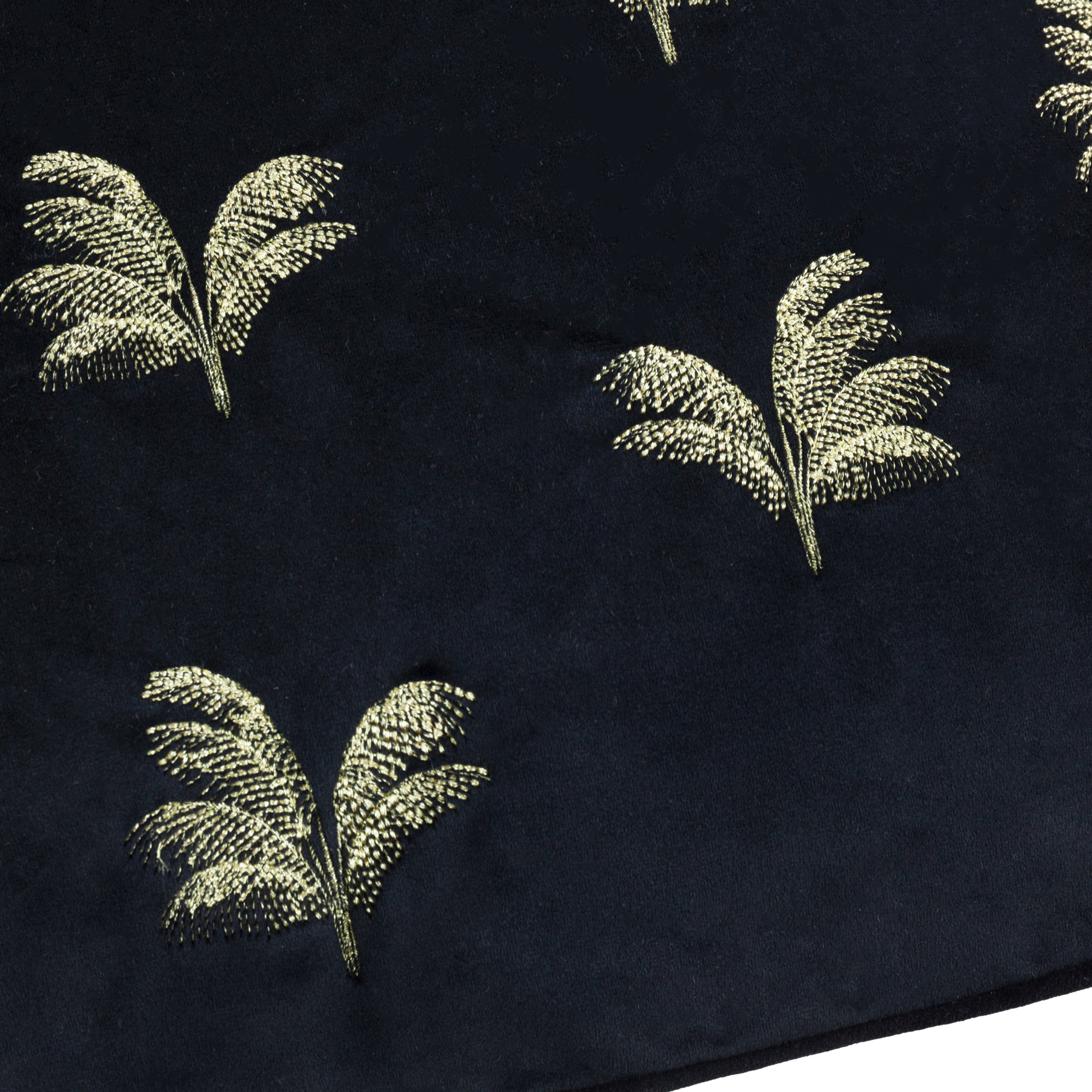 Guilded Palms Embroidered Cushion