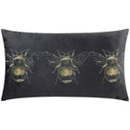 Gold Bee Rectangular Velvet Cushion