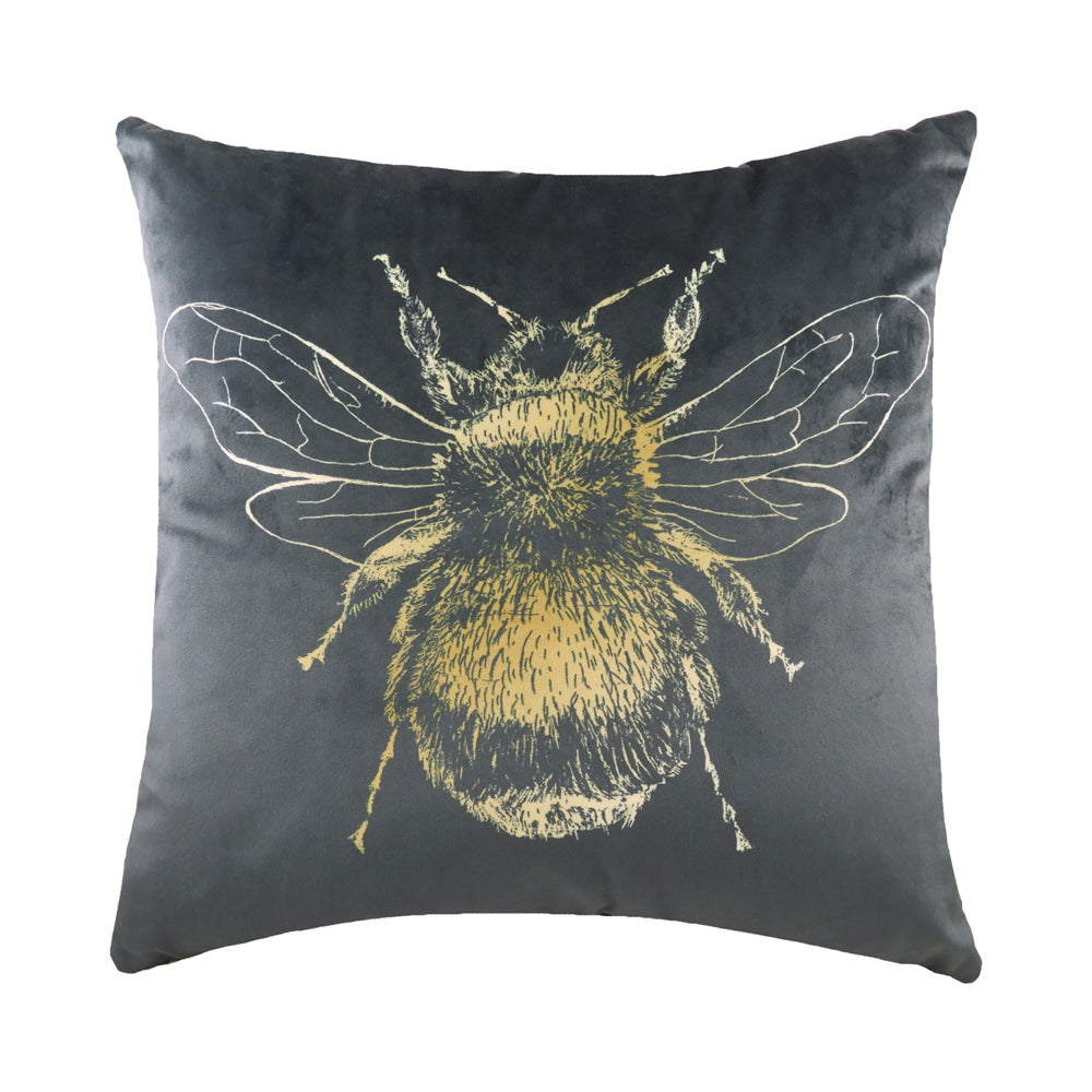 Gold Bee Velvet Cushion
