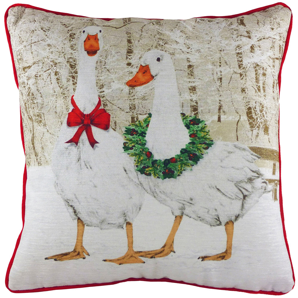 Goosie Velvet Chenille Printed Cushion