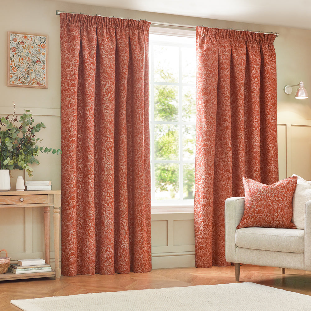 Grantley Jacquard Pencil Pleat Curtains
