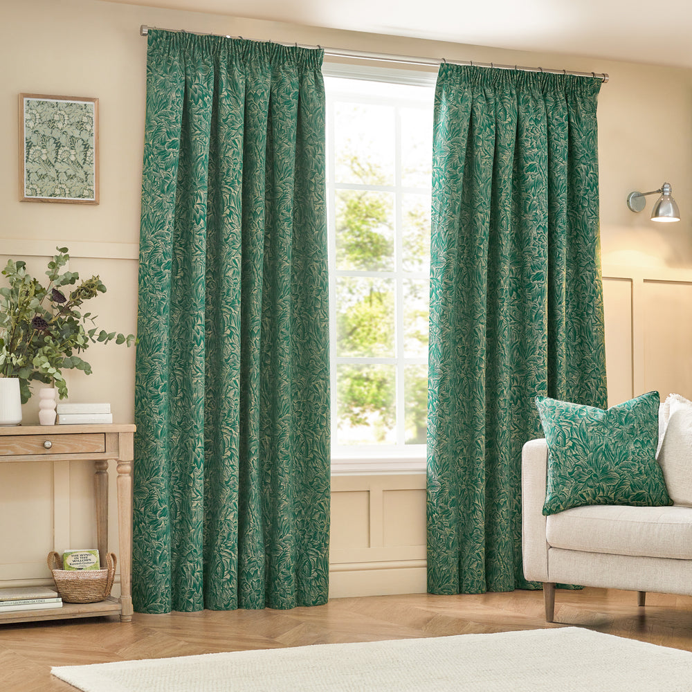 Grantley Jacquard Pencil Pleat Curtains