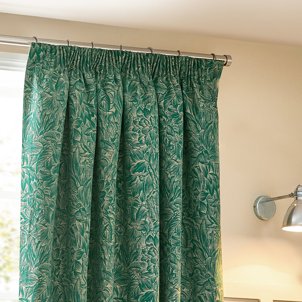 Grantley Jacquard Pencil Pleat Curtains