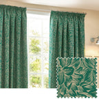 Grantley Jacquard Pencil Pleat Curtains