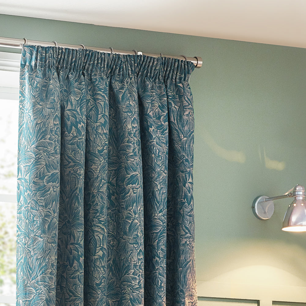 Grantley Jacquard Pencil Pleat Curtains