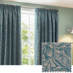 Grantley Jacquard Pencil Pleat Curtains