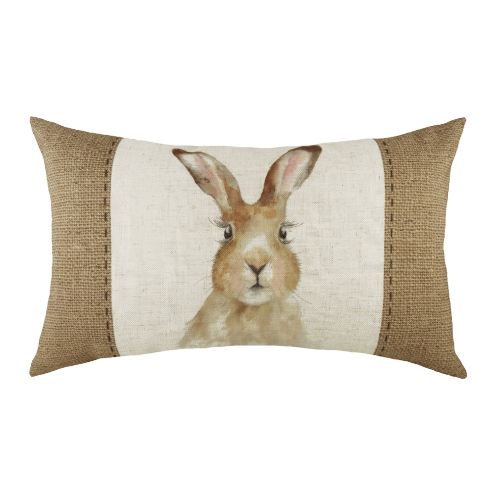 Hessian Hare Rectangular Cushion