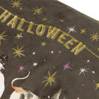Halloween Pawty Embroidered Velvet Cushion