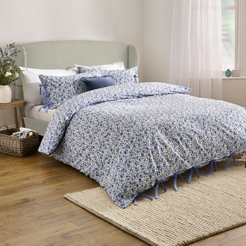 Hannah Floral 100% Cotton Duvet Cover Set
