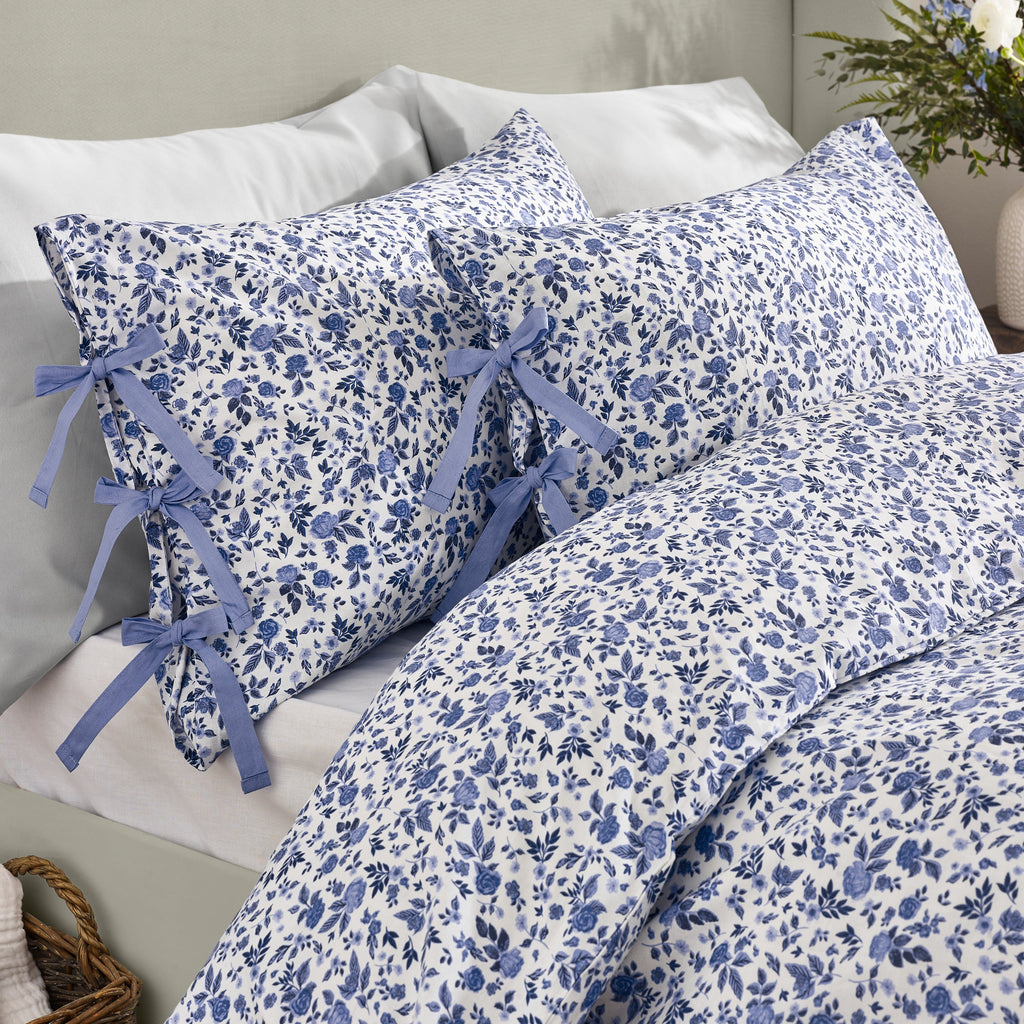 Hannah Floral 100% Cotton Duvet Cover Set