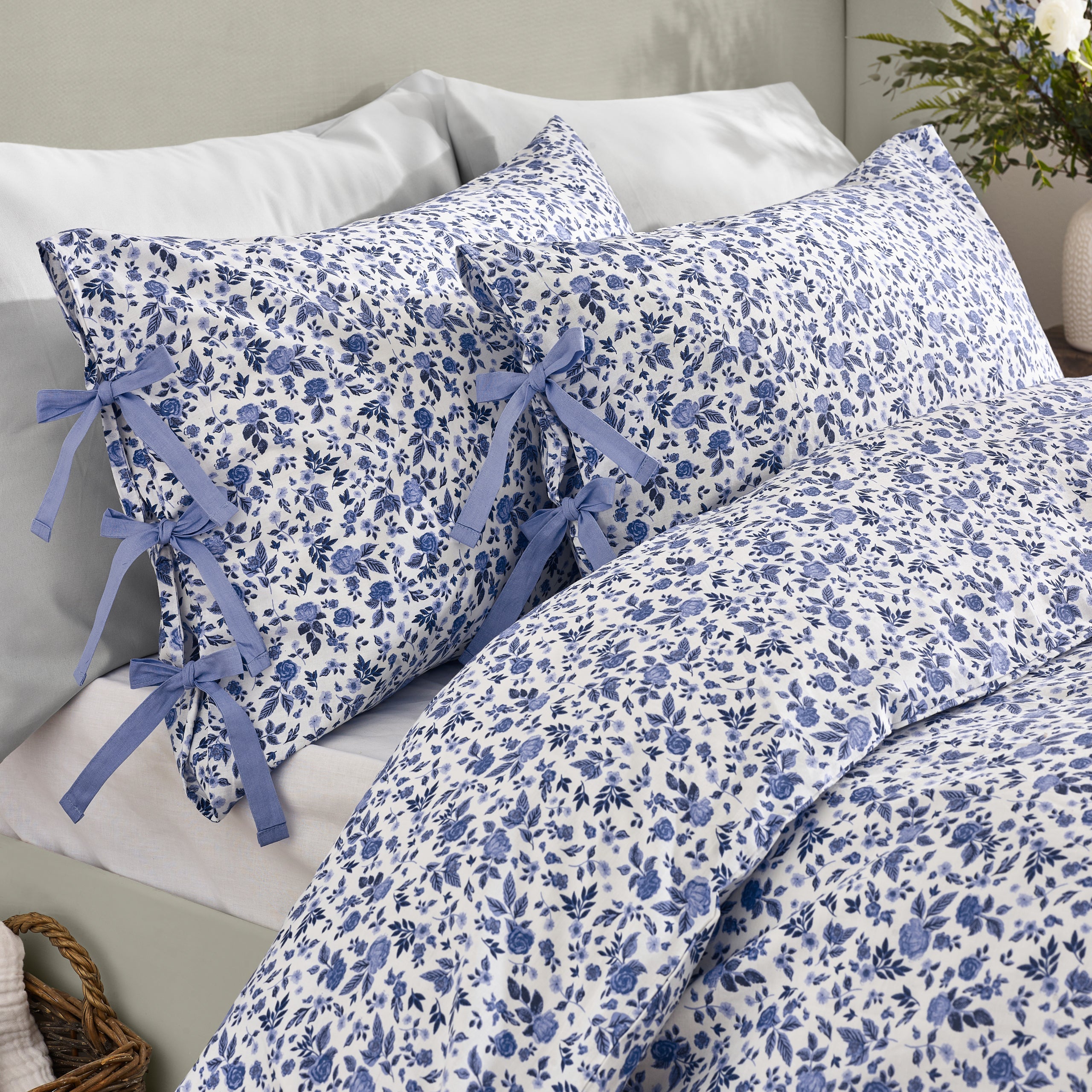 Hannah Floral 100% Cotton Duvet Cover Set