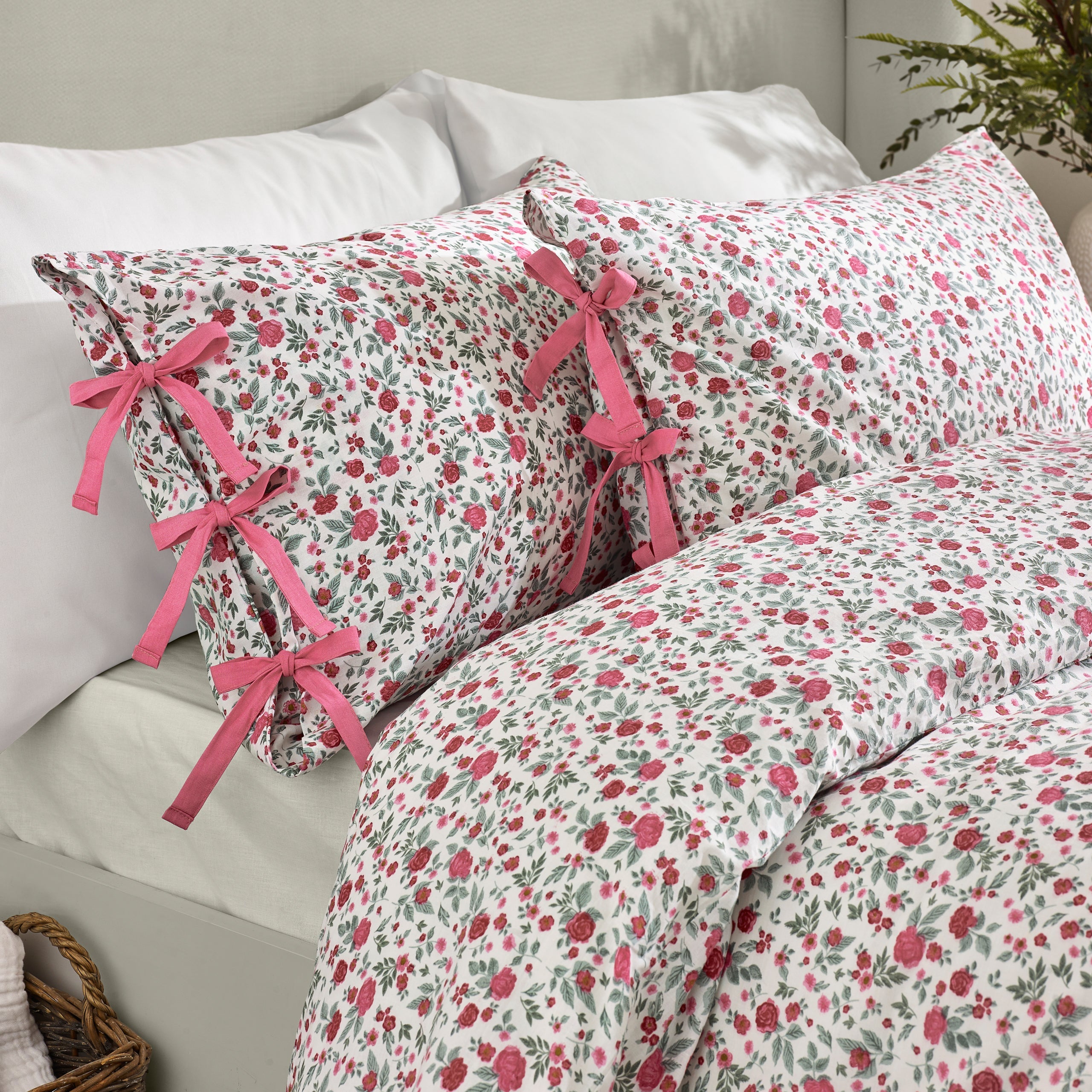 Hannah Floral 100% Cotton Duvet Cover Set