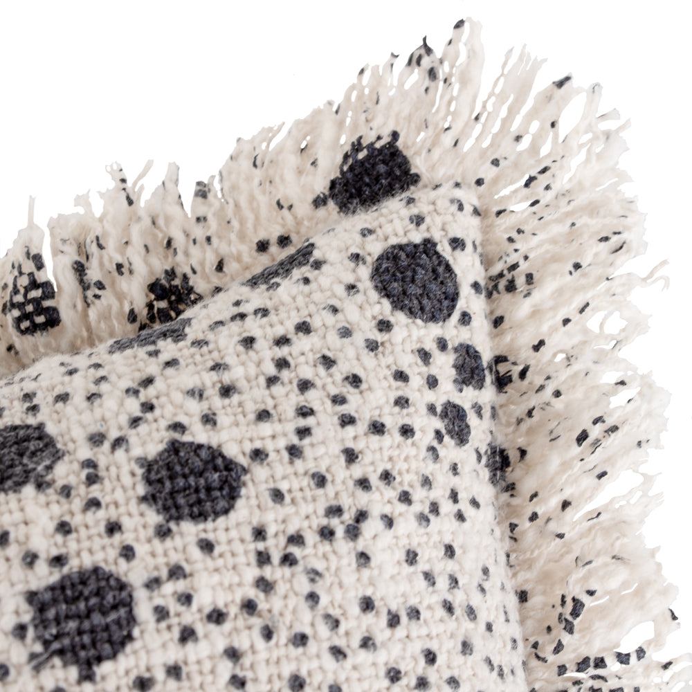Hara Woven Fringed Cotton Cushion