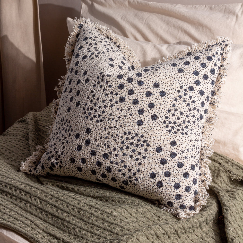 Hara Woven Fringed Cotton Cushion
