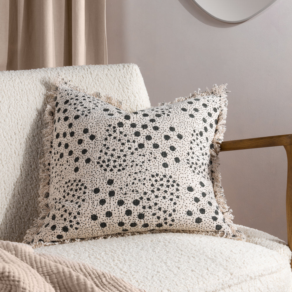Hara Woven Fringed Cotton Cushion