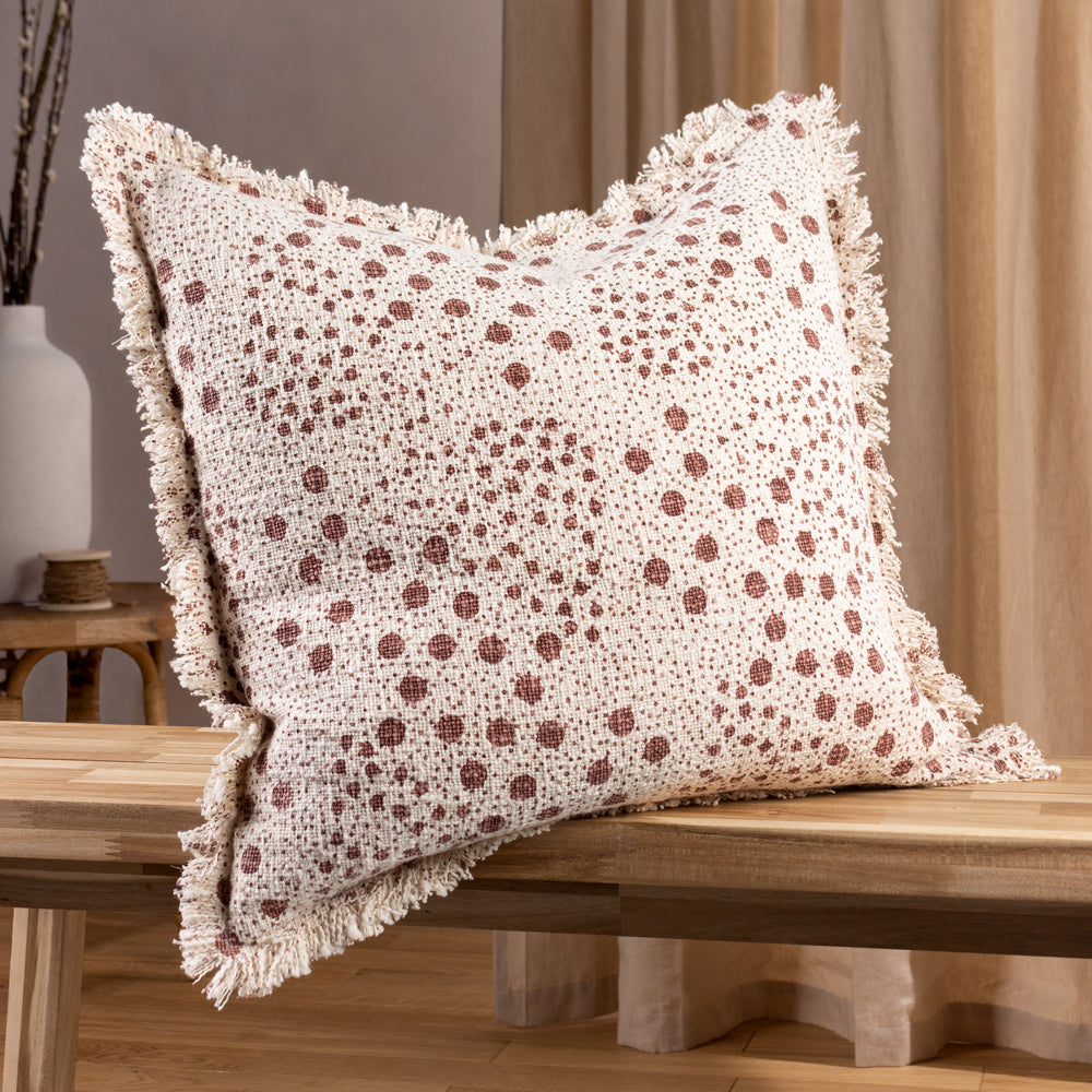 Hara Woven Fringed Cotton Cushion