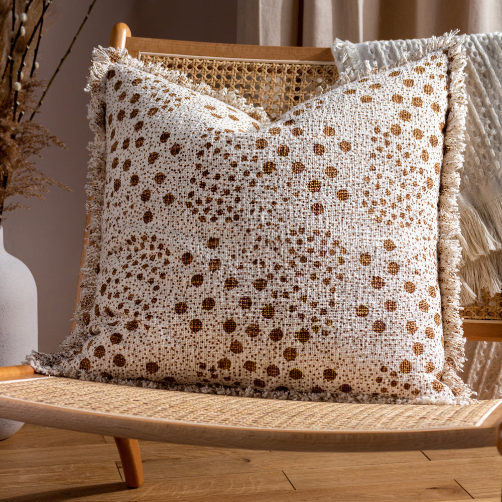 Hara Woven Fringed Cotton Cushion