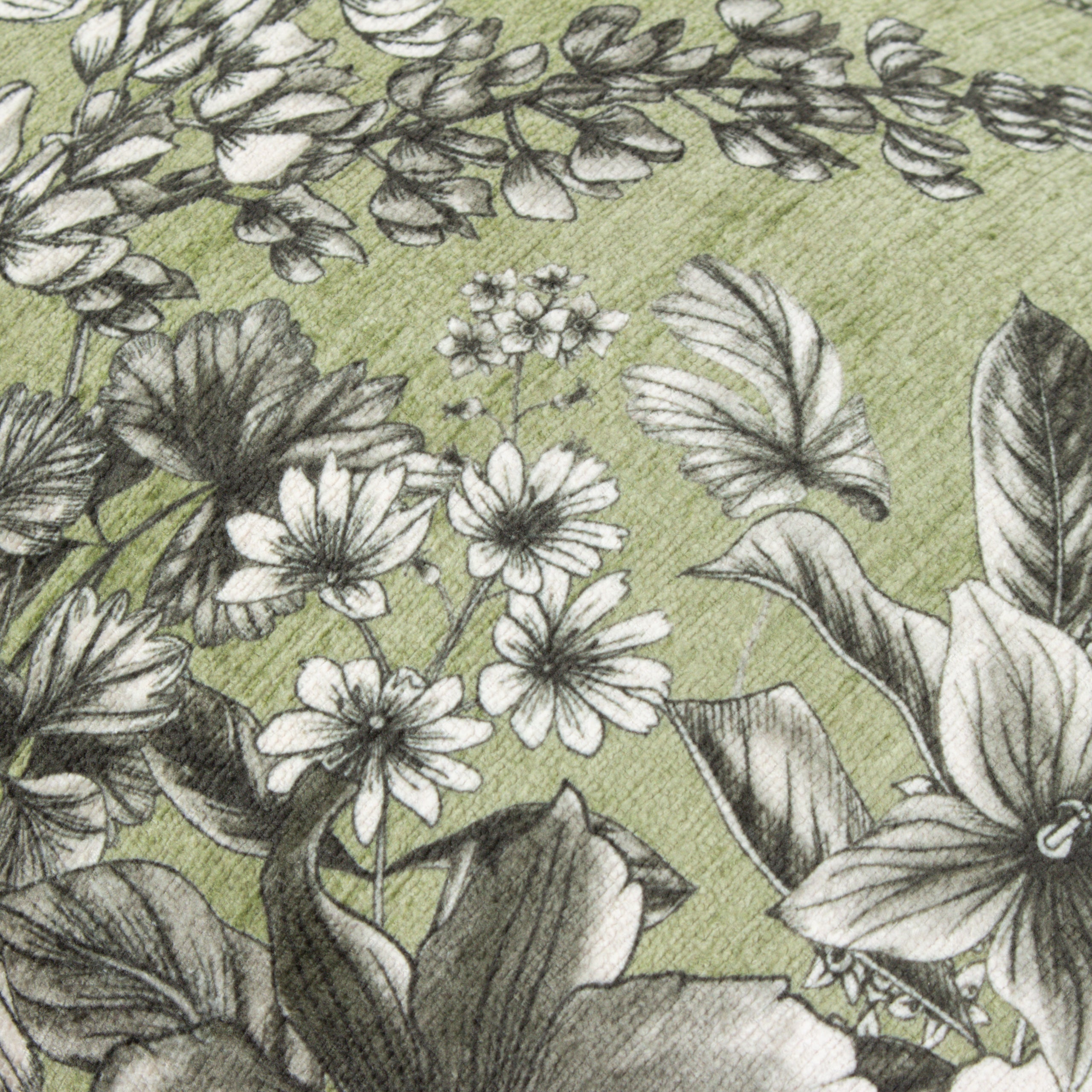 Harlington Gardenia Floral Piped Cushion