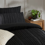 Harrison Stripe Tufted Soft Touch Duvet Cover Set