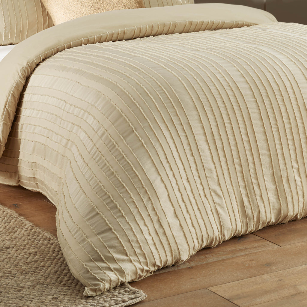 Harrison Stripe Tufted Soft Touch Duvet Cover Set