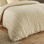 Harrison Stripe Tufted Soft Touch Duvet Cover Set