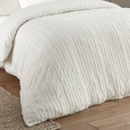 Harrison Stripe Tufted Soft Touch Duvet Cover Set
