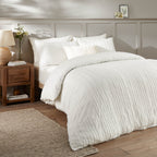 Harrison Stripe Tufted Soft Touch Duvet Cover Set