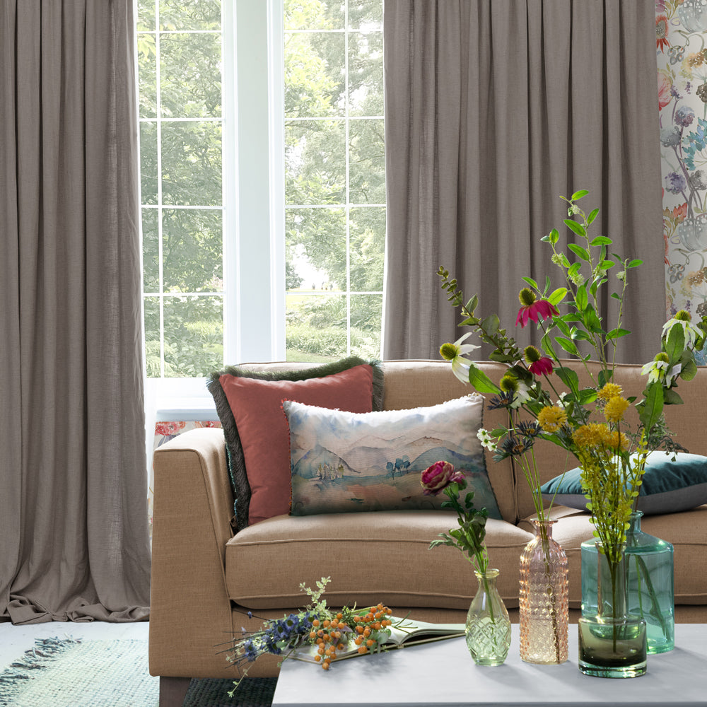 Hawley Linen Blend Pencil Pleat Curtains