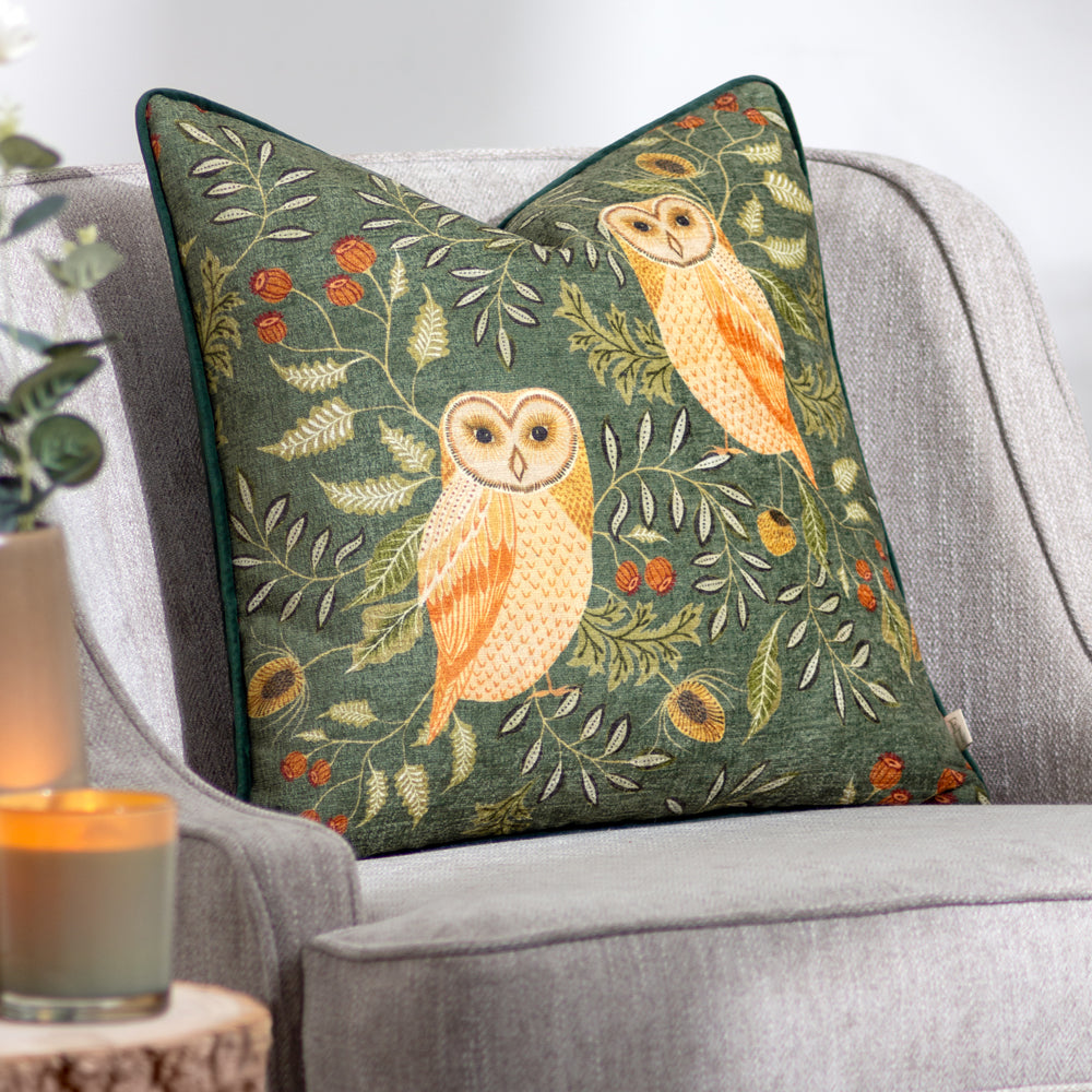 Hawthorn Owls Cushion