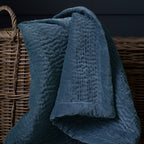 Haze Velvet Quilted Throw