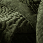 Haze Velvet Quilted Throw
