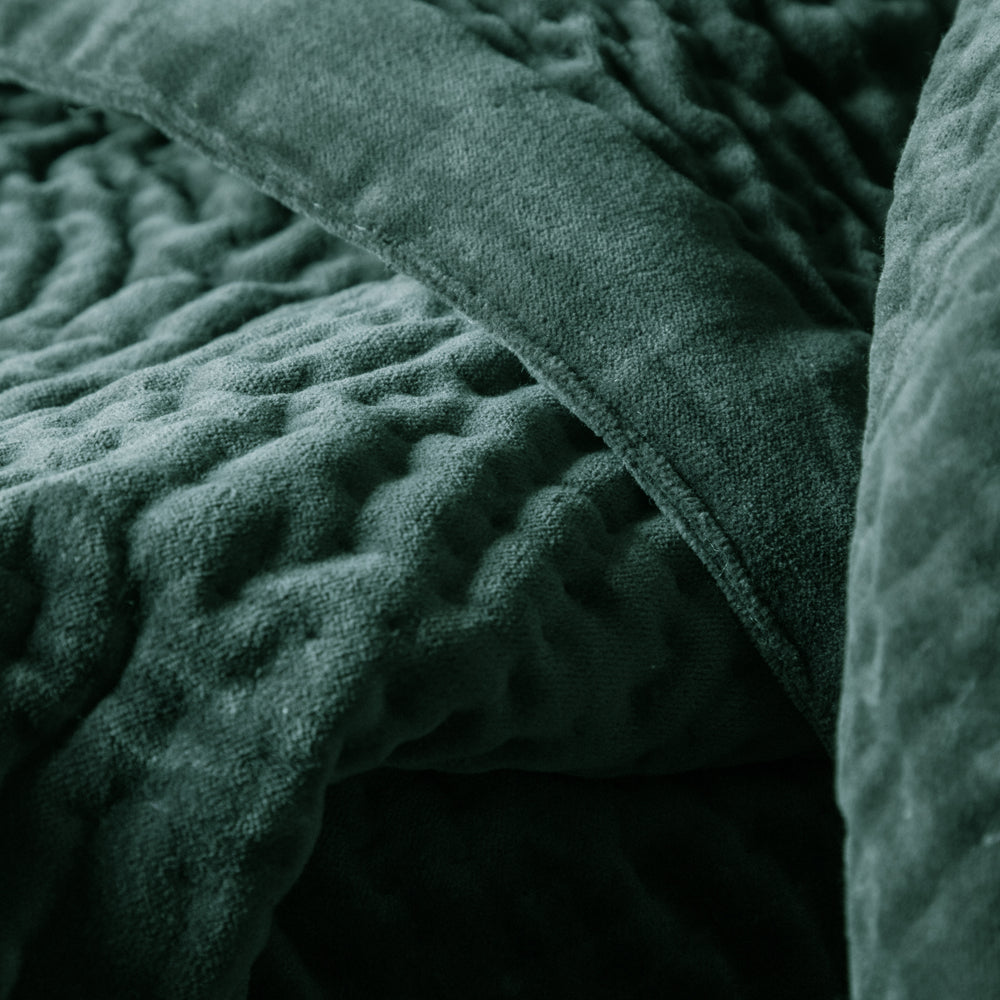 Haze Velvet Quilted Throw