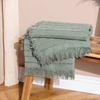 Hazie Woven Fringed Throw