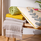 Hazie Woven Fringed Throw