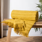 Hazie Woven Fringed Throw