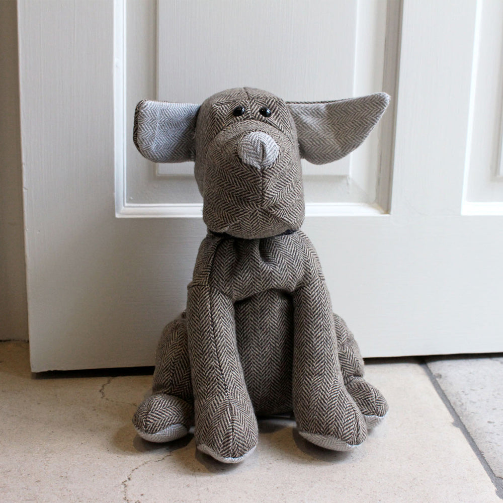 Herringbone Dog Novelty Door Stop