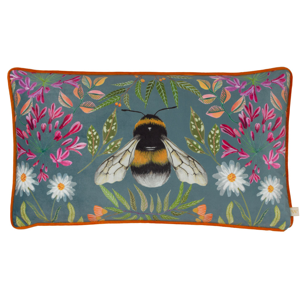 House of Bloom Zinnia Bee Rectangular Cushion