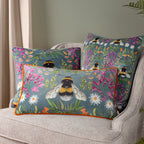 House of Bloom Zinnia Bee Rectangular Cushion