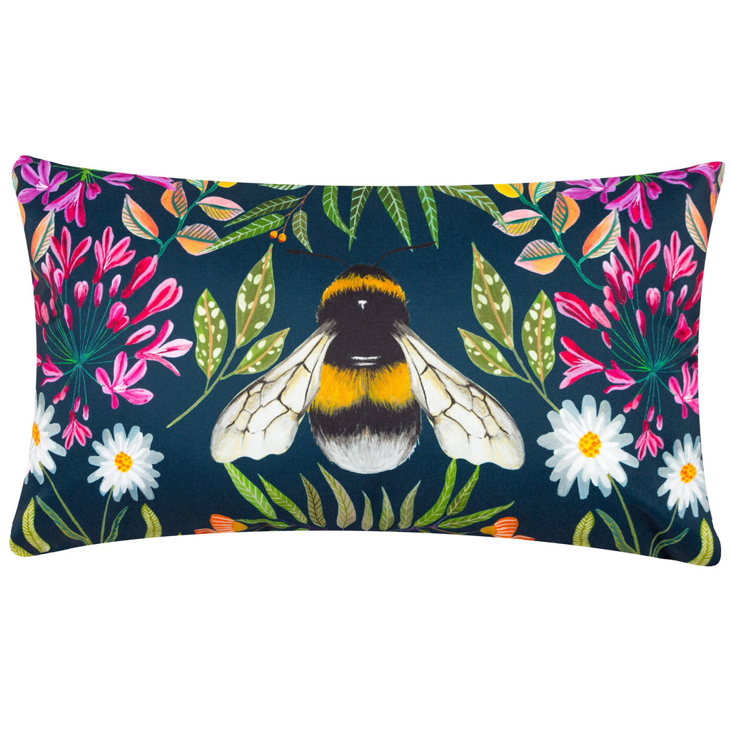 House of Bloom Zinnia Bee Rectangular Outdoor Cushion