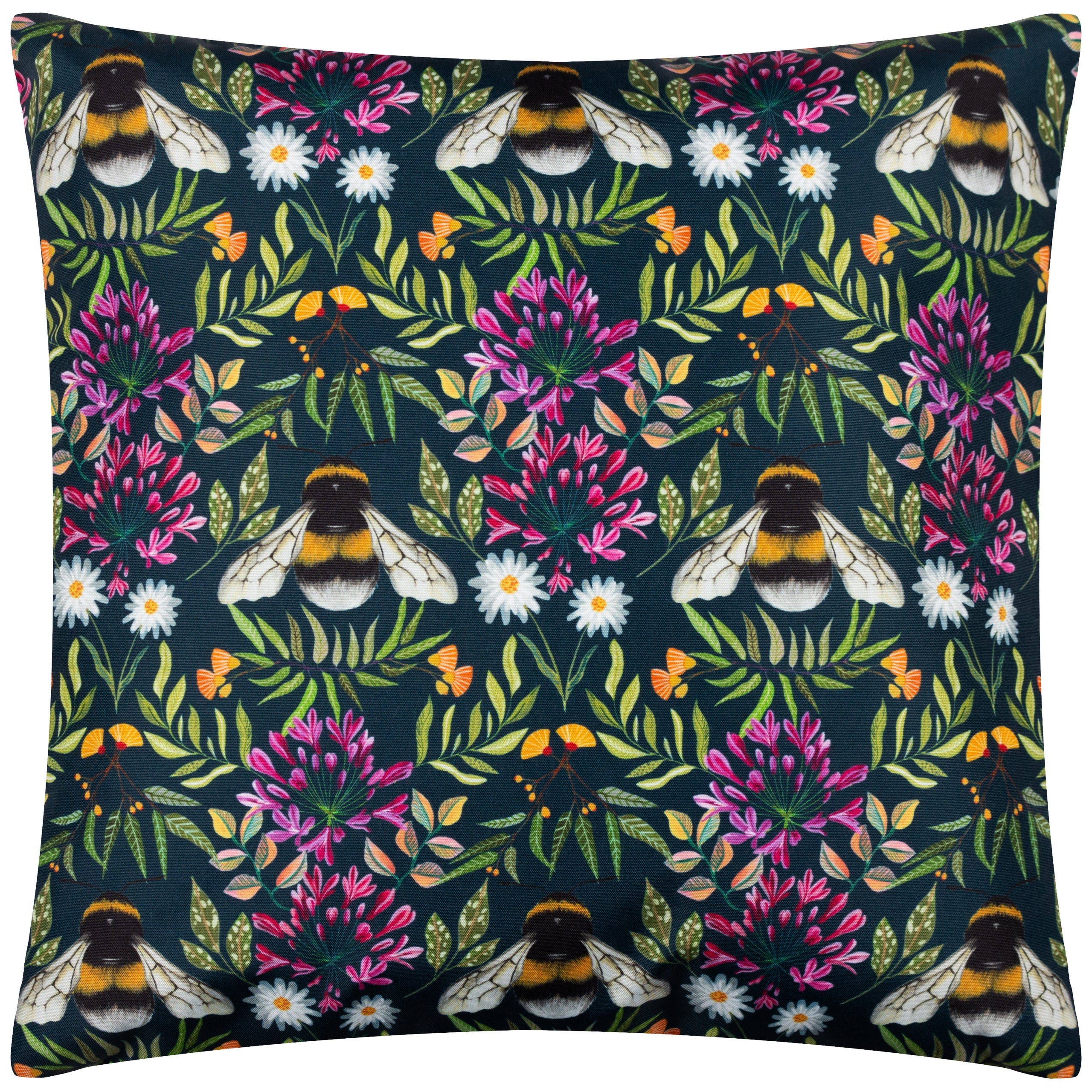 House of Bloom Zinnia Bee Outdoor Cushion