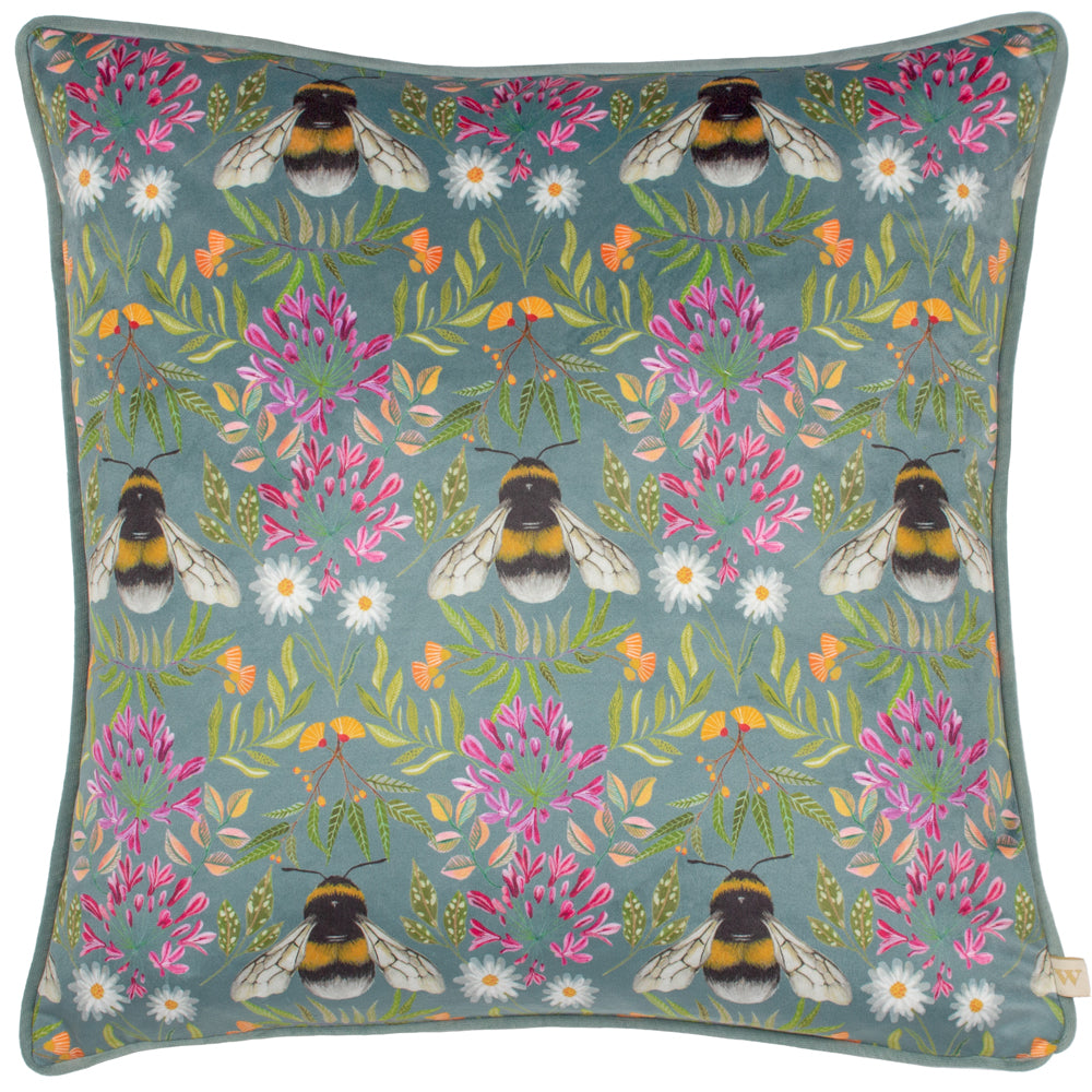 House of Bloom Zinnia Bee Repeat Cushion